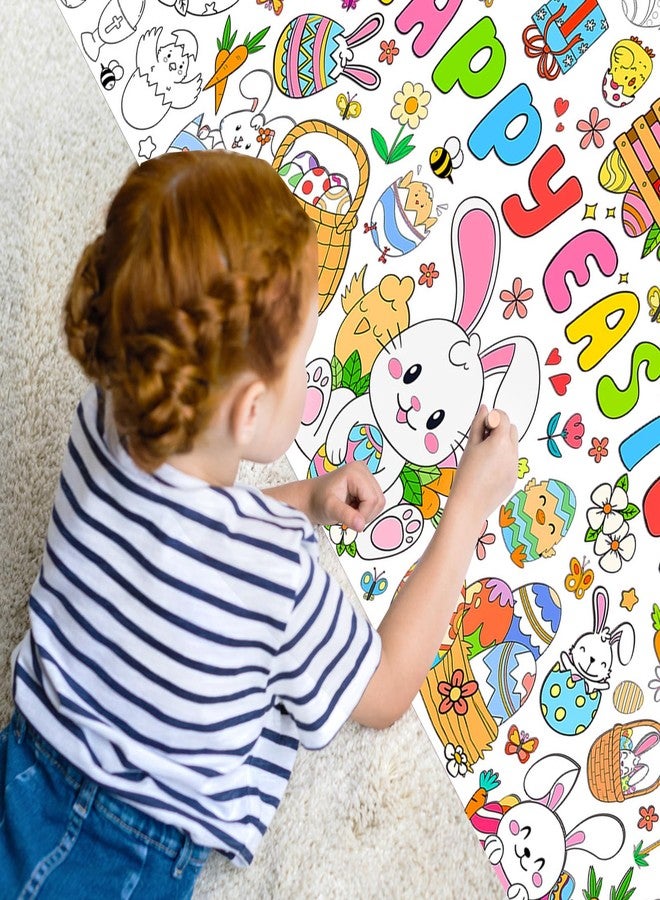 CUUSNNY Easter Coloring Tablecloth,Giant Coloring Poster,Table Cover for Easter Party Decorations Supplies (31.5 x 72 Inches) - Image 4
